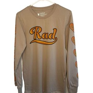 Dutch Bros Long Sleeve “RAD” Tan w/Yellow + Orange RARE DB 1992